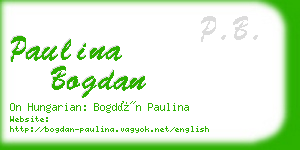 paulina bogdan business card